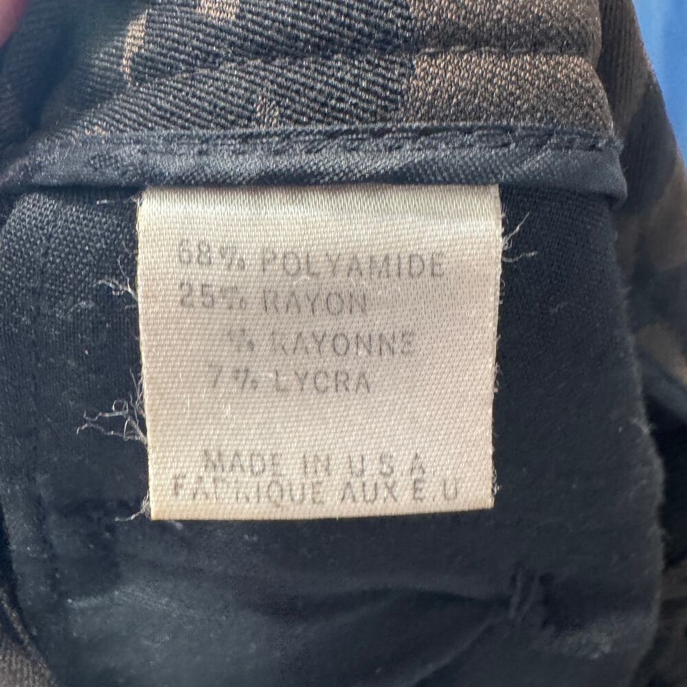 Theory Brown and Black Floral Silhouette Print Dress Pants Size 6 - Picture 6 of 7